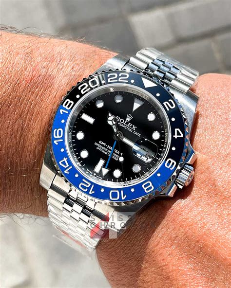 rolex gmt master ii batman|Rolex GMT Master 2 Batman.